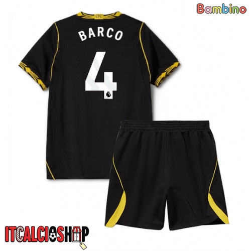 Chelsea Valentin Barco #4 Seconda Maglia Bambino 2026-27 Manica Corta (+ Pantaloni corti)